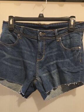 Denim Cutoff Shorts - Dark Blue